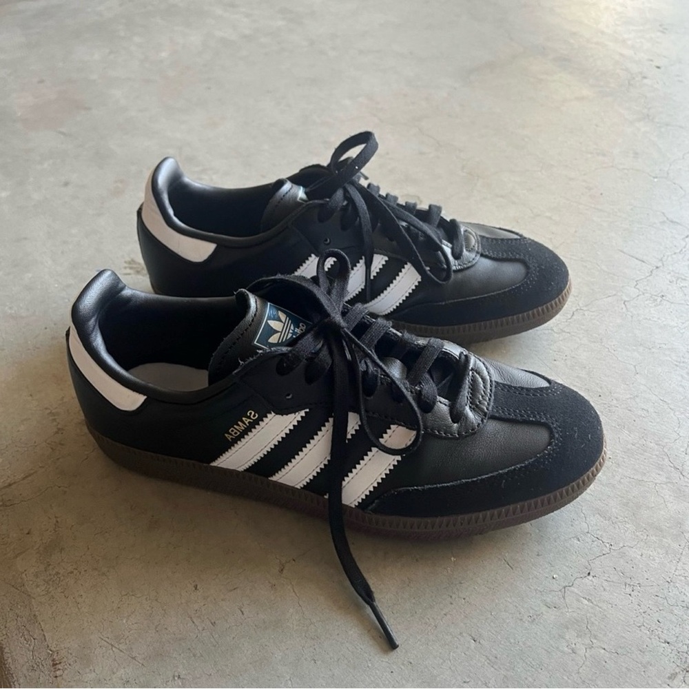 Adidas Women's Black and White Samba Sneakers